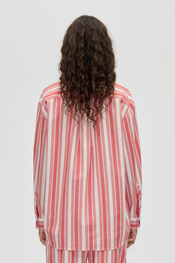 Stine Goya Loose Long Sleeve Shirt Top Scarlet Trot