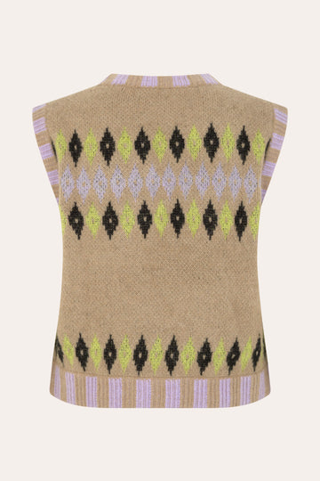 Stine Goya Lotti Vest Knit 1031 Fair Isle