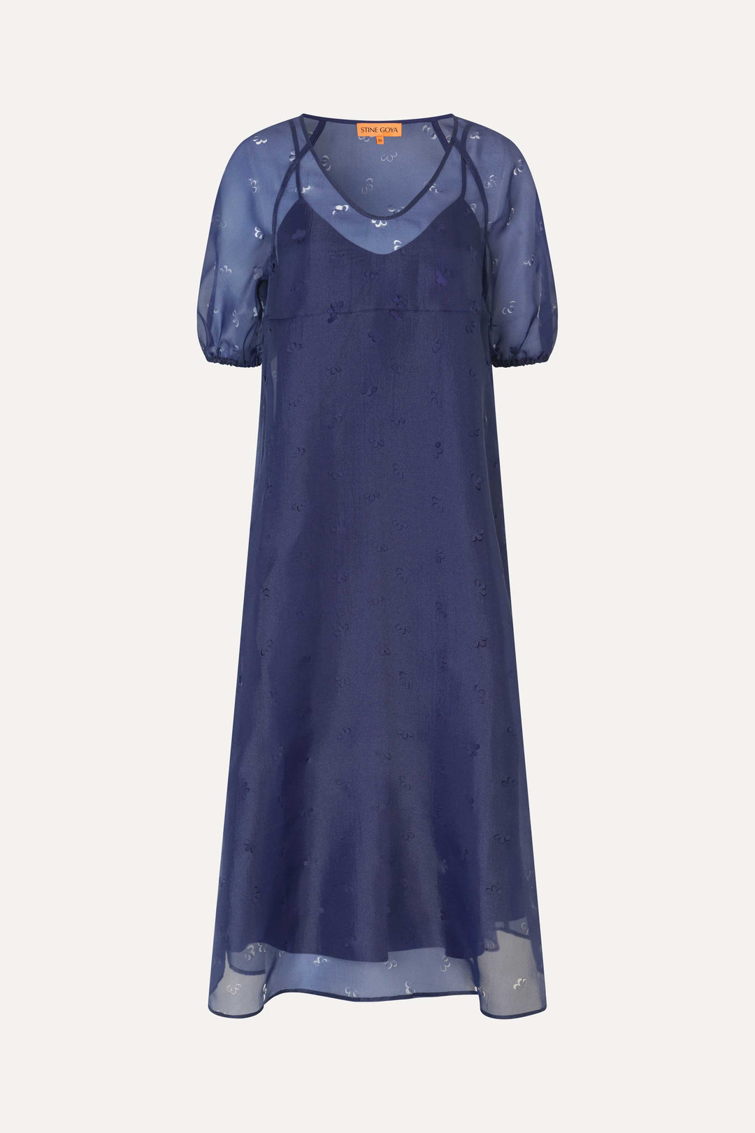 Puff Sleeve Long Dress - Ditzy Floral - Stine Goya