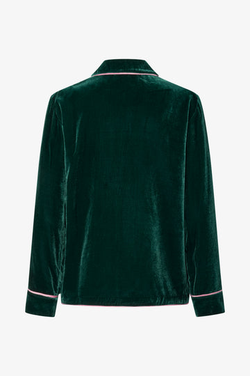 Stine Goya Pyjama Shirt Top Jade Green / Blush