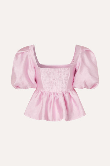 Stine Goya Ribbed Back Panel Top Top Pastel Pink