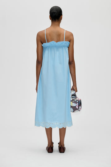Stine Goya Scalloped Strap Midi Dress Dress Teapot Blue