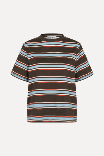 Stine Goya Short Sleeve T-Shirt Top Blue And Bold