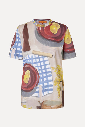 Stine Goya Short Sleeve T-shirt Top Lemons On A Plate