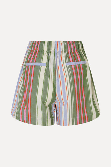 Stine Goya Structured Shorts Shorts Forest Stripe