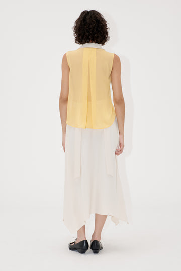 Stine Goya Tailored Handkerchief Dress Dress Ivory / Cornsilk