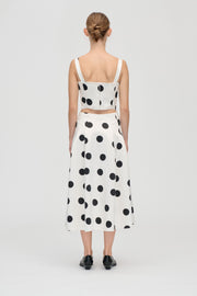 Stine Goya Voluminous Midi Skirt Skirt Black Dots