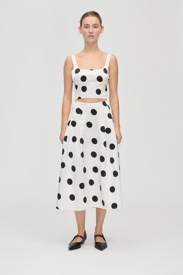 Stine Goya Voluminous Midi Skirt Skirt Black Dots