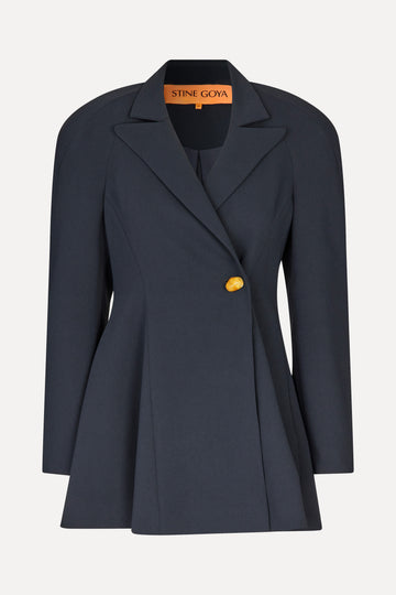 Stine Goya Voluminous Mini Coat Dress Coat Black