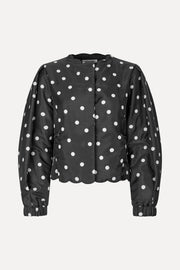 Stine Goya Voluminous Sleeve Jacket Top Quilted Dots