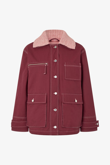 Stine Goya Workwear Boxy Jacket Outerwear Merlot